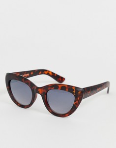 Красные солнцезащитные очки кошачий глаз с леопардовым принтом AJ Morgan - Мульти