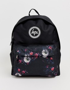 Сумка-рюкзак с карманом с цветочным узором Hype - Черный