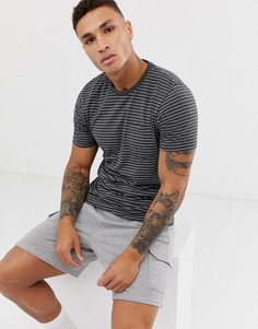 Футболка в полоску с карманом Brave Soul - Серый