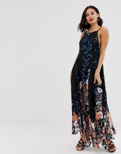 Платье макси с цветочным принтом Free People - Черный