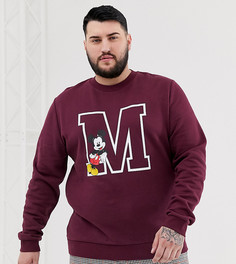 Oversize-свитшот с принтом в стиле ретро ASOS DESIGN - Plus - Красный