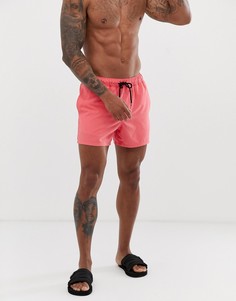 Короткие коралловые шорты для плавания ASOS DESIGN - Розовый