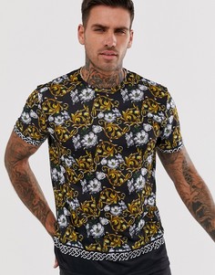 Футболка с барочной отделкой Brave soul - Черный