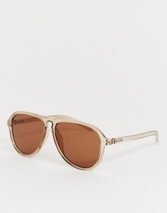 Солнцезащитные очки-авиаторы бронзового цвета AJ Morgan - Коричневый
