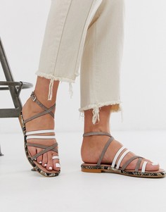 Кожаные сандалии с ремешками ASOS WHITE - Buttercup - Мульти
