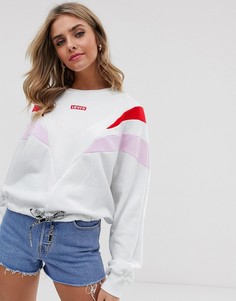 Свитшот в стиле ретро со вставками колор блок Levis - Белый Levis®
