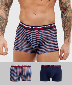Комплект из 2 боксеров-брифов с контрастным поясом Tommy Hilfiger - Темно-синий