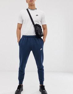 Темно-синие джоггеры с манжетами Nike Club BV2671-410 - Темно-синий