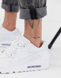 Тонкий браслет на ногу с бусинами ASOS DESIGN - Серый