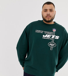 Oversize-свитшот с надписью NFL New York Jets ASOS DESIGN Plus - Зеленый