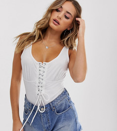 Белое боди со шнуровкой Missguided - Белый