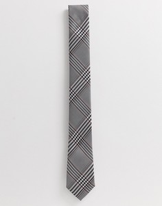 Серый свадебный галстук в клетку River Island - Серый