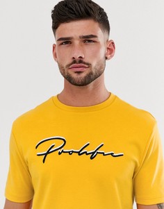 Желтая футболка с вышивкой River Island - Желтый