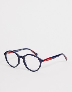 Круглые очки с прозрачными стеклами Tommy Hilfiger - Темно-синий
