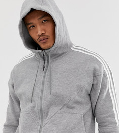 Серый худи с тремя полосами adidas originals - Бежевый