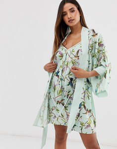 Кимоно с принтом B By Ted Baker - Зеленый