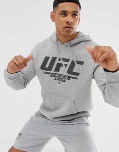 Серое худи с логотипом Reebok UFC - Серый