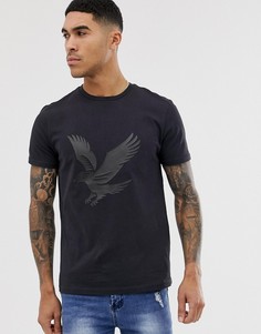 Черная футболка с большим логотипом Lyle & Scott - Черный