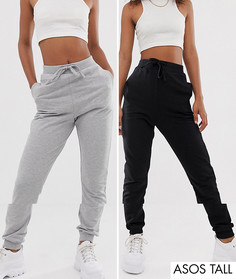 2 пары джоггеров с завязками ASOS DESIGN Tall - СКИДКА - Мульти