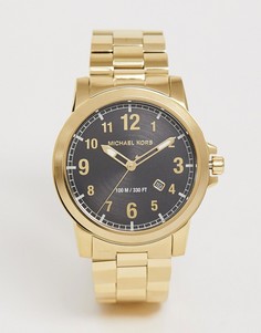 Мужские наручные часы с черным циферблатом Michael Kors - Золотой