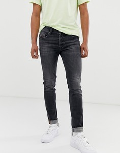 Выбеленные серые джинсы скинни Diesel Sleenker X 084AT - Серый