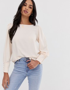 Лонгслив с широкими манжетами ASOS DESIGN - Белый