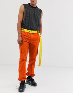 Оранжевые брюки карго с карманами Jaded London - Оранжевый
