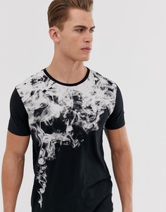 Черная футболка с принтом Esprit - Черный