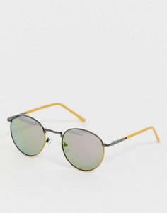 Круглые солнцезащитные очки ASOS DESIGN - Желтый