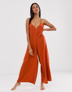 Пляжный комбинезон имбирного цвета ASOS DESIGN - Коричневый