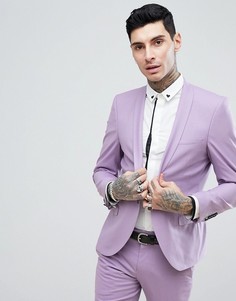 Сиреневый облегающий пиджак Noose & Monkey Wedding - Фиолетовый