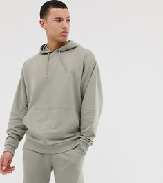 Светло-зеленый спортивный костюм с oversize-худи и облегающими шортами ASOS DESIGN Tall - Зеленый