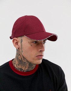 Бордовая бейсболка с надписью Relax ASOS DESIGN - Красный