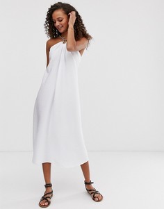 Сарафан-трапеция миди с веревочной отделкой ASOS DESIGN - Белый