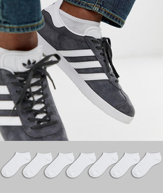 7 пар белых низких носков ASOS DESIGN - Белый