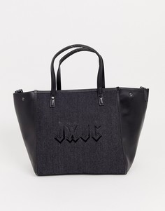 Черная сумка-тоут из мягкого материала со вставкой Juicy - arlington - Черный