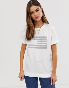 Футболка с логотипом-флажком Tommy Hilfiger - Tyara - Белый