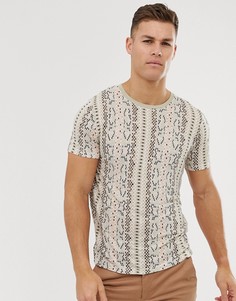 Розовая футболка с принтом Jack & Jones Premium - Розовый