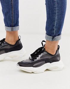 Черные массивные кроссовки со шнуровкой Steve Madden - Черный