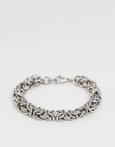 Серебристый массивный браслет-цепочка Seven London - Серебряный