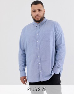 Голубая оксфордская рубашка Burton Menswear Big & Tall - Синий