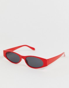 Красные солнцезащитные очки кошачий глаз в стиле ретро AJ Morgan - Красный