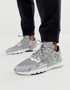 Серые кроссовки adidas Originals nite joggers - Белый