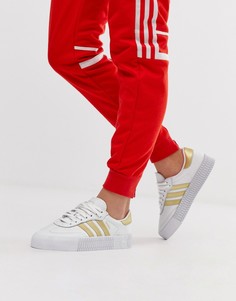 Золотисто-белые кроссовки adidas Originals - Белый