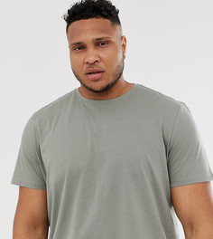 Футболка цвета хаки с круглым вырезом New Look Plus - Зеленый