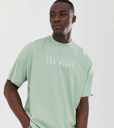 Oversize-футболка с принтом на груди и спине ASOS DESIGN Tall - Зеленый