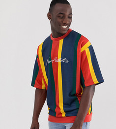 Oversize-свитшот с короткими рукавами и полосками ASOS DESIGN Tall - Красный