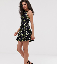 Короткий сарафан с цветочным принтом и глубоким вырезом на спине ASOS DESIGN - Мульти