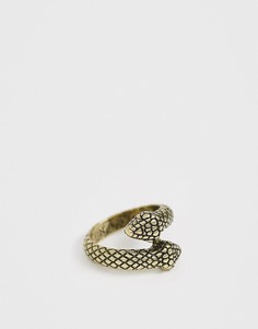 Золотистое кольцо в виде змеи Icon Brand - Золотой