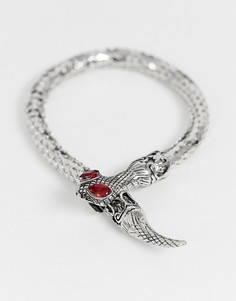 Серебристый браслет в виде змеи ASOS DESIGN - Серебряный